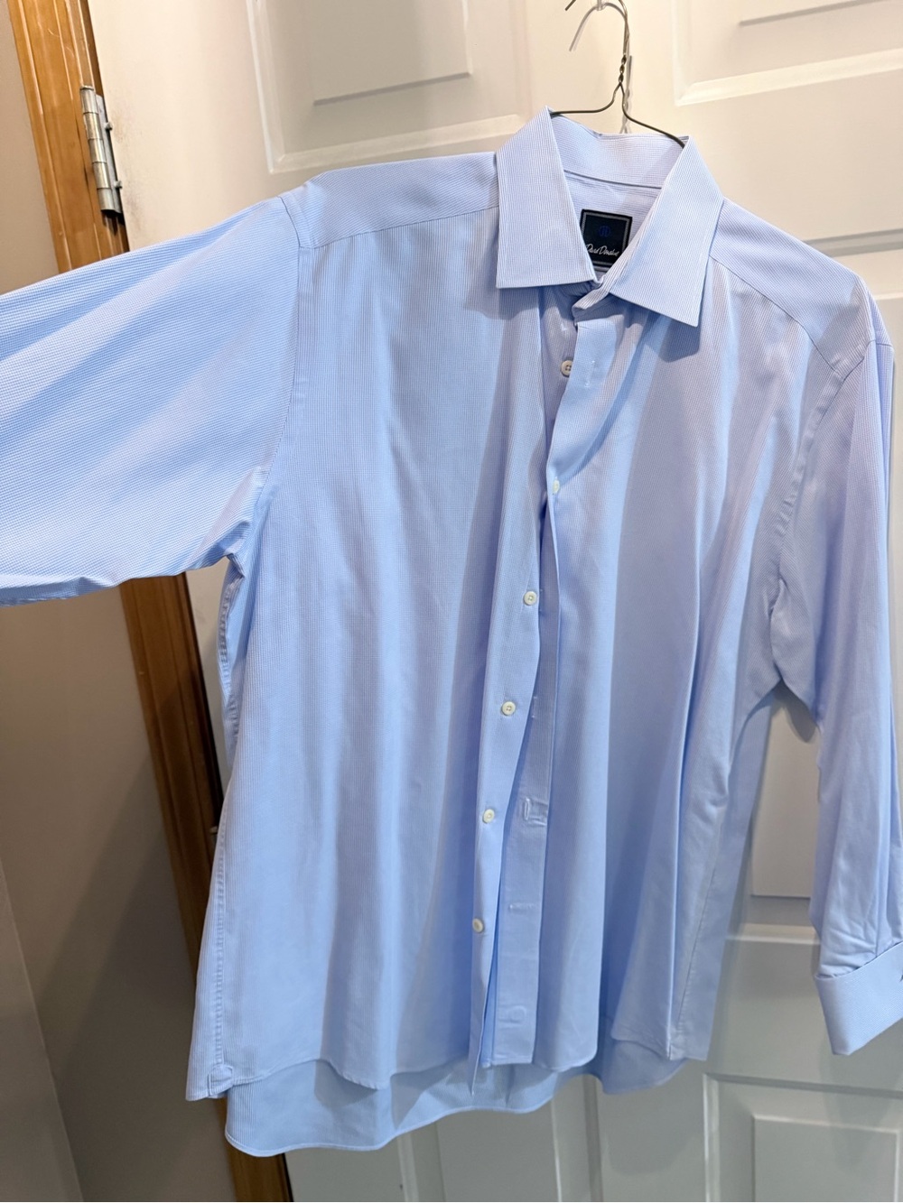 David Donahue Light Blue Dress Shirt - Classic Collar